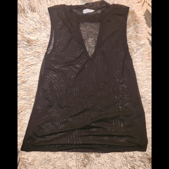 Black Chocket Mesh Tank - Picture 1 of 3